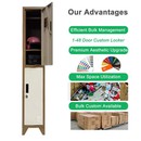 2-Tier Single Steel Locker | Compact, Customizable Secure...