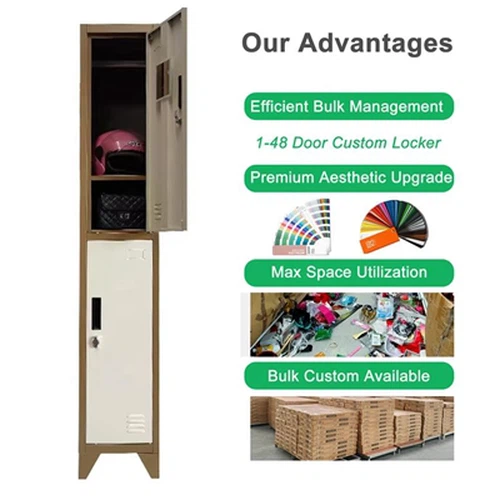 2-Tier Single Steel Locker | Compact, Customizable Secure Storage Solution