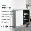 Low-Profile Double Door Steel Filing Cabinet | Compact, S...