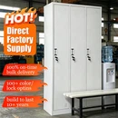3-Door Industrial Steel Locker Cabinet | Premium Organize...