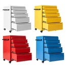 Rolling 5-Drawer Steel Tool Cabinet | Heavy-Duty Mobile S...