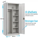 Multi-Use Steel Wardrobe & Storage Cabinet | Secure, Orga...