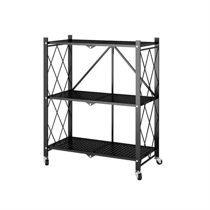 3-Tier Foldable Metal Shelves